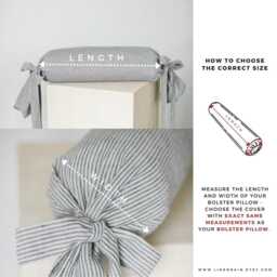 Sample Sale/Linen Bolster Pillow Cover Size 6x36 - thumbnail 4