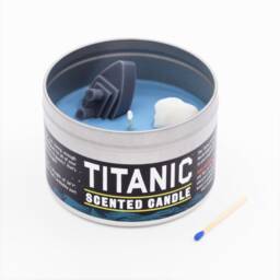 Titanic Candle - Funny White Elephant Gift Home Decor Shipwreck Cruise Ship & Iceberg Ocean Scent - thumbnail 2