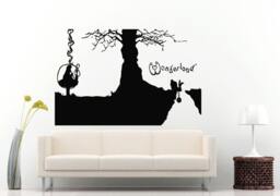 Adventures in Wonderland Fantasy Magic Wall Decal Vinyl Sticker Mural Room Decor L1318 - thumbnail 1