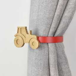 Oak Farm Animal Curtain Tiebacks, Fsc-Certified Wood, Kids Nursery Decor - thumbnail 2