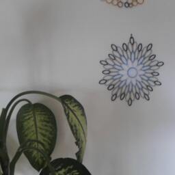 Gray Paper Flower Wall Art Modern Geometric Home Decor - thumbnail 4