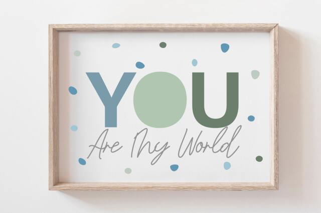 Boys Pastel Nursery Prints, Affirmation You Are So Loved, Quotes, Bedroom Playroom Wall Art - image 1
