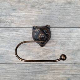 Bear Bathroom Toilet Paper Holder, Pick Your Color, Tp Nature Wall Decor. Ranch, Cabin, Rustic Bath Fixture, Baylor, Chicago Bears - thumbnail 4