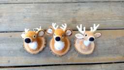 Mounted Deer Head - Needle Felted