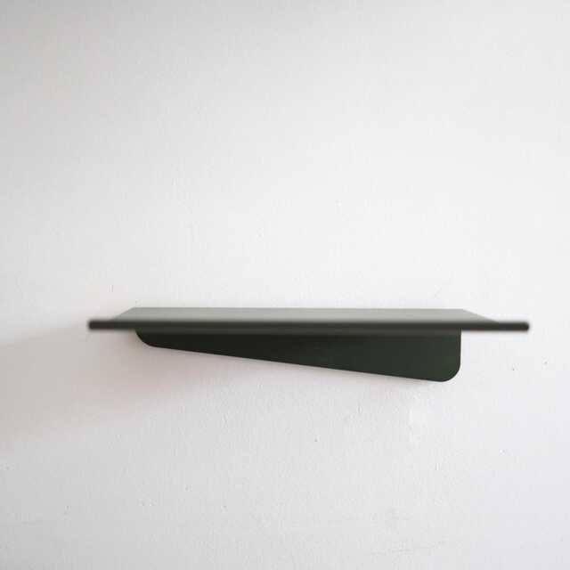 Matte Green Metal Wall Shelf Hill, Modern Floating Bookshelf, Small Shelf, Picture Ledge With Rim, Plant Sturdy Kitchen - image 1