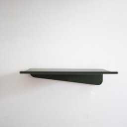 Matte Green Metal Wall Shelf Hill, Modern Floating Bookshelf, Small Shelf, Picture Ledge With Rim, Plant Sturdy Kitchen - thumbnail 1