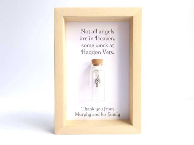Thank You Gift For Vets Personalised Not All Angels Are in Heaven Keepsake Frame - image 1
