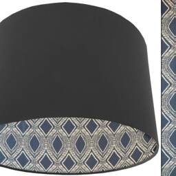 Blue Lampshade, Geometric Ceiling Light Shade, Table Lamp Boho Lampshades, Bohemian Interior Lighting - thumbnail 3