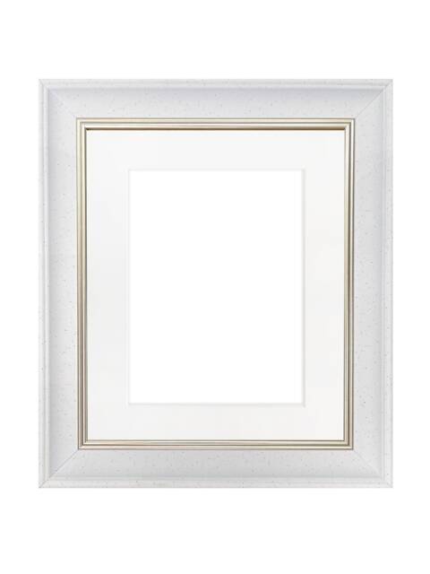 Scandi White Speckled Photo Frame With Mount - image 1
