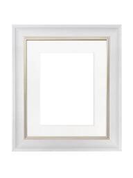 Scandi White Speckled Photo Frame With Mount