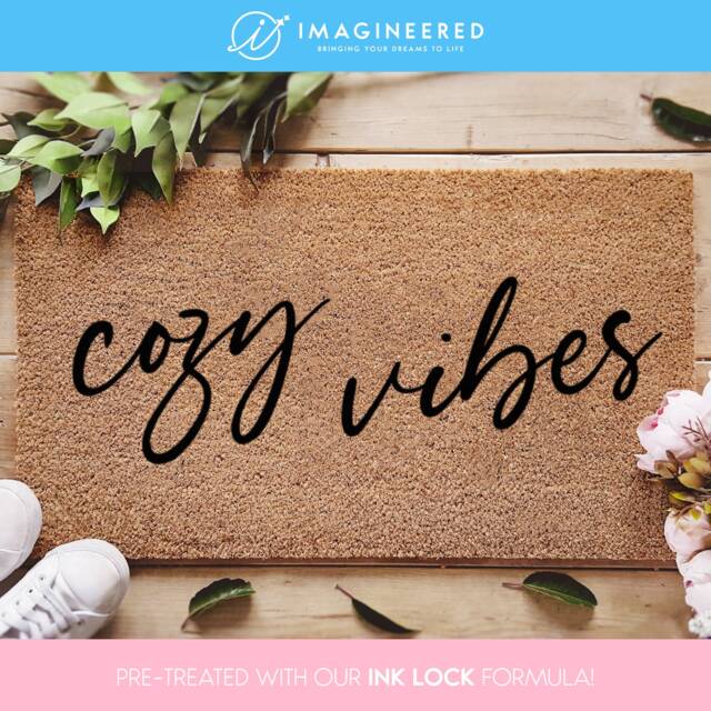 Cozy Vibes Doormat - Fall Home Decor Decorations Seasonal Porch Welcome Mat Rug - image 1