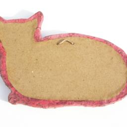 Pink Cat Mirror, Wall Hanging Mirror, Decorative Cat Decor, Lover Gift, House Warming Teacher Shaped Mirror - thumbnail 4