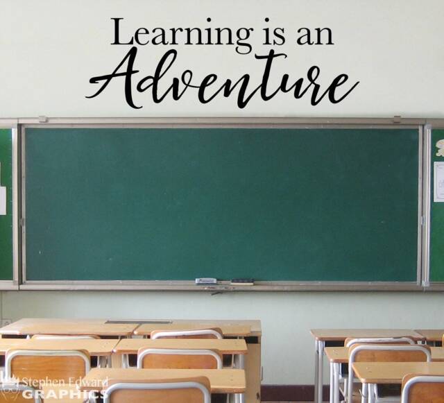Learning Is An Adventure Decal - Teacher Classroom Decor School Wall Vinyl Sticker - image 1