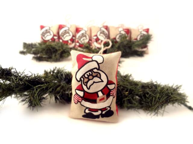 Christmas Fabric Ornament With Santa Claus For Tree Decoration - image 1