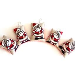 Christmas Fabric Ornament With Santa Claus For Tree Decoration - thumbnail 3