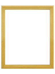Yellow Wooden Picture Frame Crown Bobbin, Distressed Finish - thumbnail 1