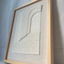 The Door ??n Door, Deep Meaningful Neutral Ecru Home Wall Decor, Affordable 3D Large Sculptural Handwoven - thumbnail 4