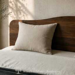 "Solid Walnut Bed Frame & Headboard ""Beethoven" - thumbnail 3