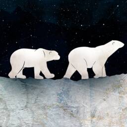 Bears in The Snow, Bear Print, Arctic Polar Poster, Nursery Decor, Wall Kids Bedroom, Anniversary Print - thumbnail 3