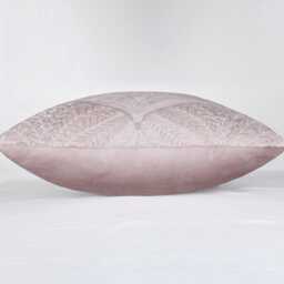Dull Pink Velvet Euro Sham Cover, Antique Gold Embroidered Leaf Design - Bmcc163 - thumbnail 2