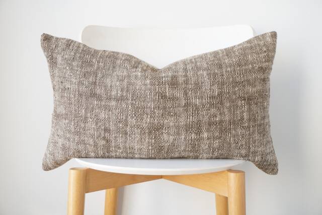 Brown Tribal Hemp Hand Woven Natural Dye Color Pillow Cover - image 1
