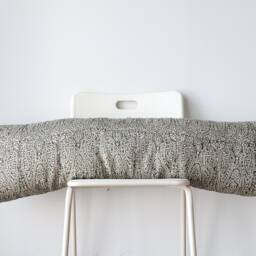 Block Print Lumbar Pillow Cover Floral Batik, Boho Farmhouse - 14 X 48 - thumbnail 3