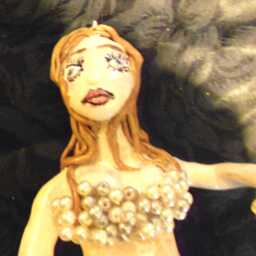 Hanging Mermaid Hand Sculpted - thumbnail 2