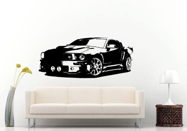 Classic Old School Antique American Muscle Sports Racing Fast Car Automobile Vehicle Wall Decal Vinyl Sticker Mural Room Decor L701 - image 1
