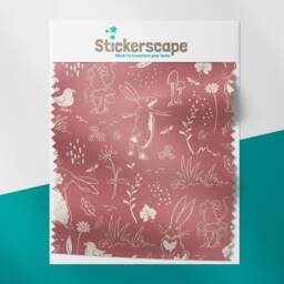 Pink Sketch Hares Roller Blind, Nursery Roller Blind, Guess How Much I Love You, Made To Measure, Blackout Blind - thumbnail 2