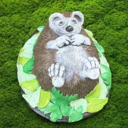 Cute Concrete Hedgehog Statue Garden Wild Animal Sculpture Outdoor Stone Figurine Cement Woodland Yard Ornament Lover Gift - thumbnail 4