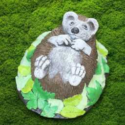 Cute Concrete Hedgehog Statue Garden Wild Animal Sculpture Outdoor Stone Figurine Cement Woodland Yard Ornament Lover Gift - thumbnail 1