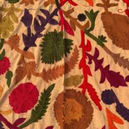 Handmade Embroidery, Boho Folk Textile, Decorative Throw For Bedroom Or Living Room - thumbnail 3