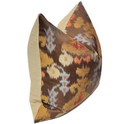 Chocolate Brown Ikat Pillow Cover Southwest Motif Accent - thumbnail 2
