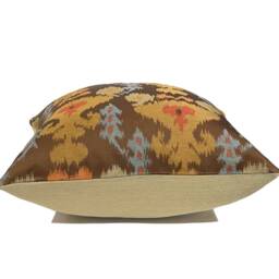 Chocolate Brown Ikat Pillow Cover Southwest Motif Accent - thumbnail 3