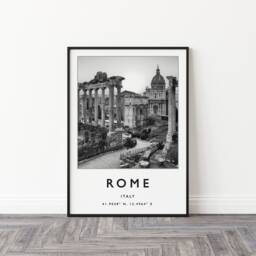 Rome Travel Print Black & White Photographic Wall Art - thumbnail 2