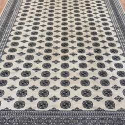 10x14 Beige Color Bokhara Rug - 3.00x4.30 cm Kitchen Woolen Living Room Hand Knotted Wall Turkish - thumbnail 3