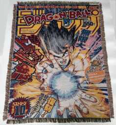 Dragon Ball Z Woven Blanket - Goku Vegeta Anime Tapestry, 100% Cotton Wall Art - thumbnail 1