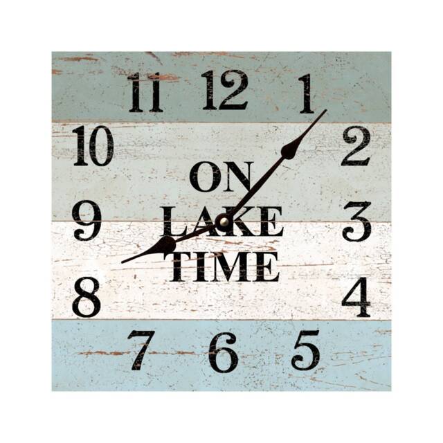 Square Lake Time Clock - Four Color On Clock - image 1