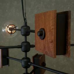 The Continental - Mid Century Modern Classic Chandelier Rustic Decor Atomic Light Fixture Farmhouse Glass Orbs - thumbnail 3