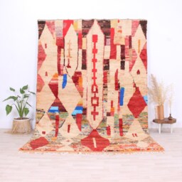 Red Moroccan Rug, Berber Vintage Boujaad Rug 6x9 Ft - thumbnail 2