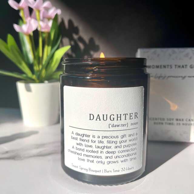Daughter Definition Candle Scented Soy Wax Birthday Gift - image 1