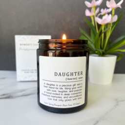 Daughter Definition Candle Scented Soy Wax Birthday Gift - thumbnail 3