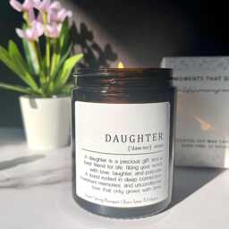 Daughter Definition Candle Scented Soy Wax Birthday Gift - thumbnail 1