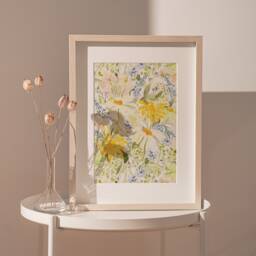 A3-A4-A5 -Green Vintage Floral Print-Floral Painting- Illustration -Bedroom Wall Art-Unframed Print-Painterly Floral-Hand Painted Art - thumbnail 2