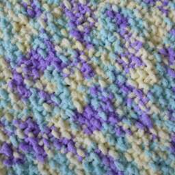 Baby Blanket-Lilac/Aqua/Yellow/Lap Robe/Wheelchair Blanket - thumbnail 2