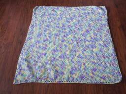 Baby Blanket-Lilac/Aqua/Yellow/Lap Robe/Wheelchair Blanket - thumbnail 1