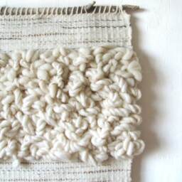 Textured Woven Wall Hanging Wool & Alpaca Tapestry - thumbnail 3