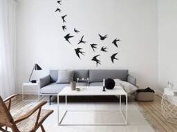 Flock Of Birds - Swallows Wall Vinyl Decal Stickers - thumbnail 1