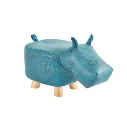 Animal Footstool Hippo Ottoman, Nursery Decor, Living Room Footrest