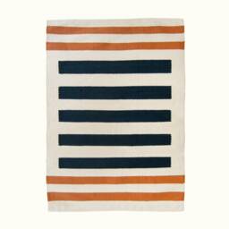 Bathroom Bath Mat Rug - Trendy Aesthetic Cute Bathmat Runner Blue Orange Soft Cotton Machine Washable Shower Tub Sink Holiday Sale - thumbnail 2